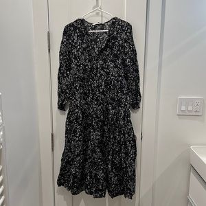 zara floral maxi dress S